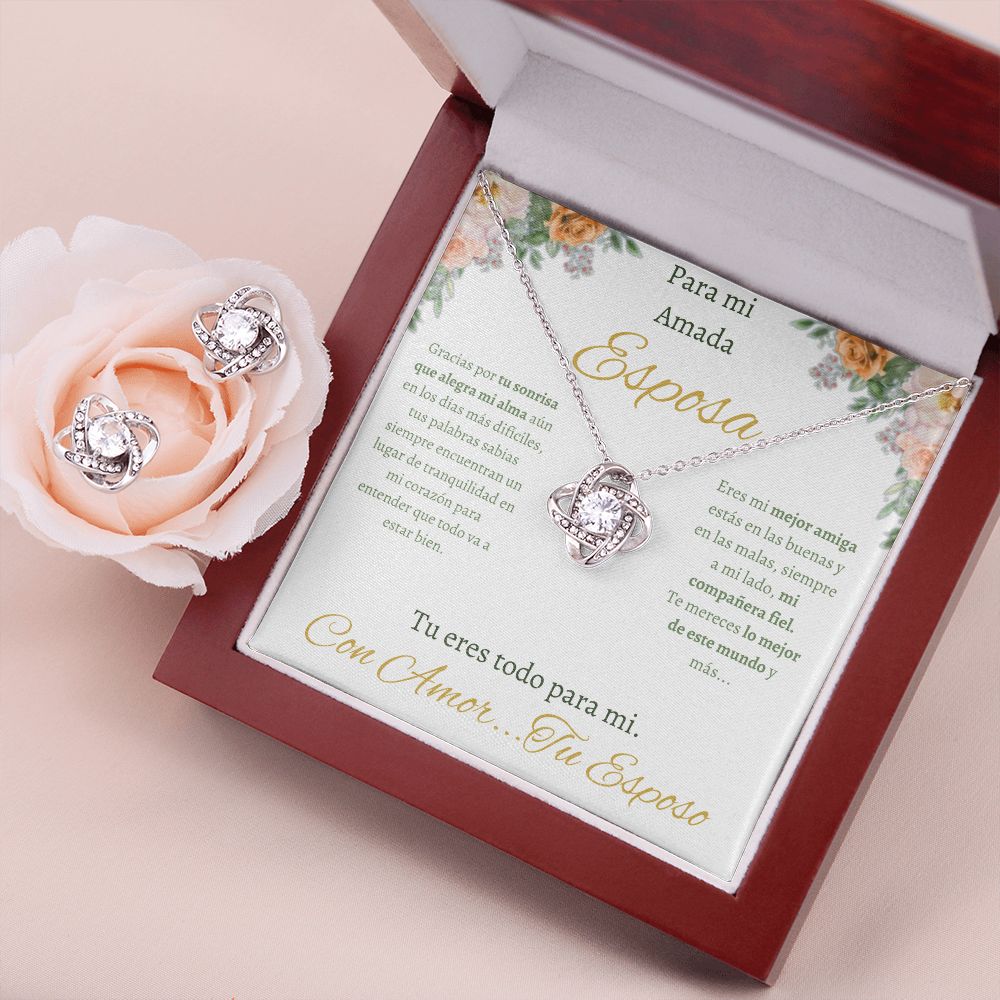 Set De Regalo Para Esposa Collar y Aros Para Mujer