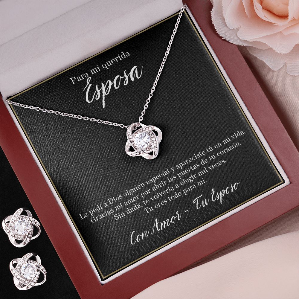 Regalo Para Esposa, Regalo Para Novia, Collar Joya Para Mujer, Regalo De Aniversario Joyeria Set De Regalo De Cumpleanos Juego De Collar y Aretes