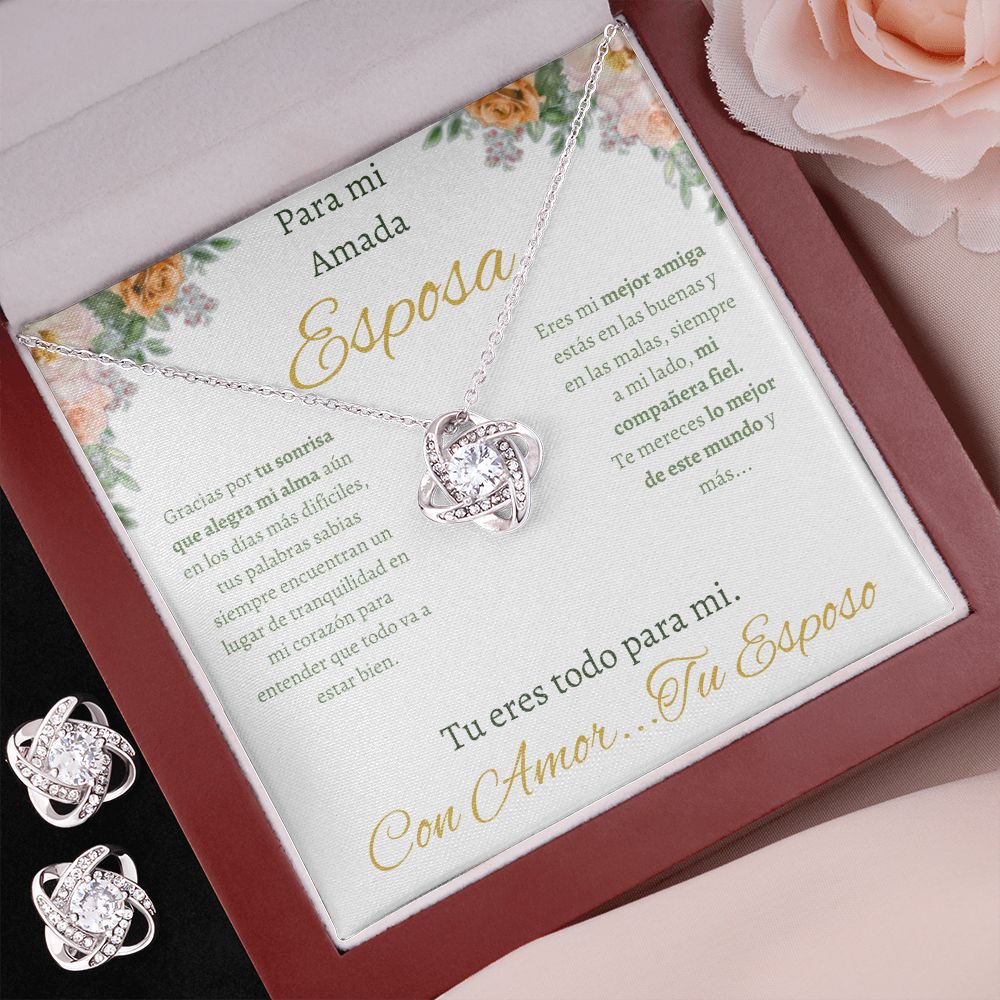 Set De Regalo Para Esposa Collar y Aros Para Mujer