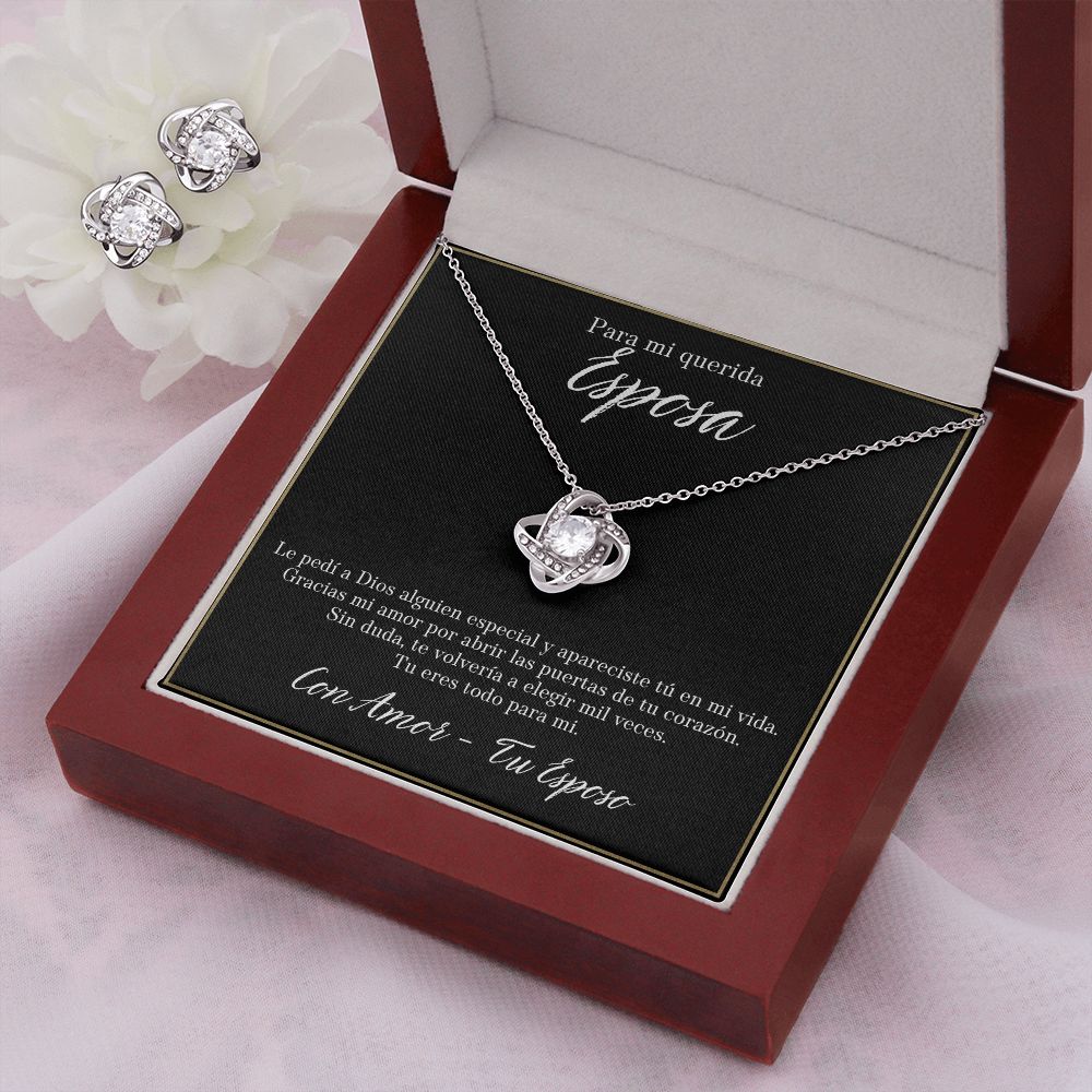 Regalo Para Esposa, Regalo Para Novia, Collar Joya Para Mujer, Regalo De Aniversario Joyeria Set De Regalo De Cumpleanos Juego De Collar y Aretes