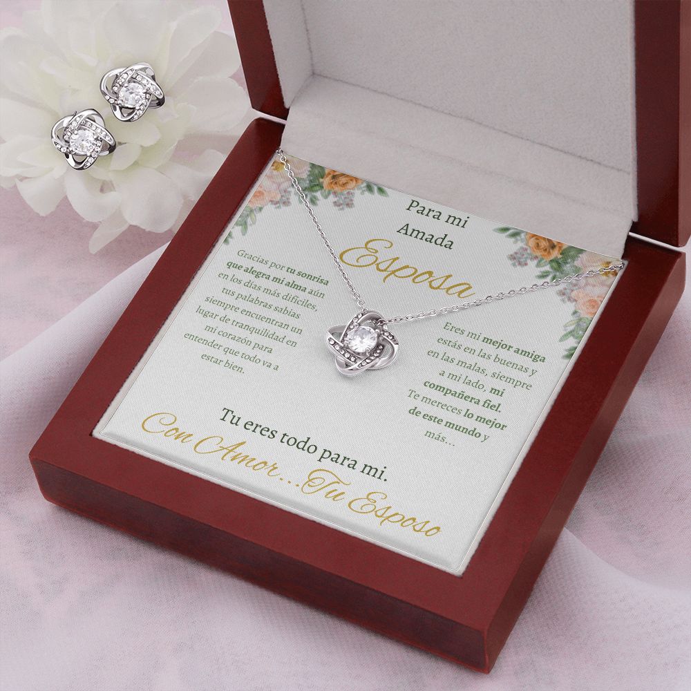 Set De Regalo Para Esposa Collar y Aros Para Mujer