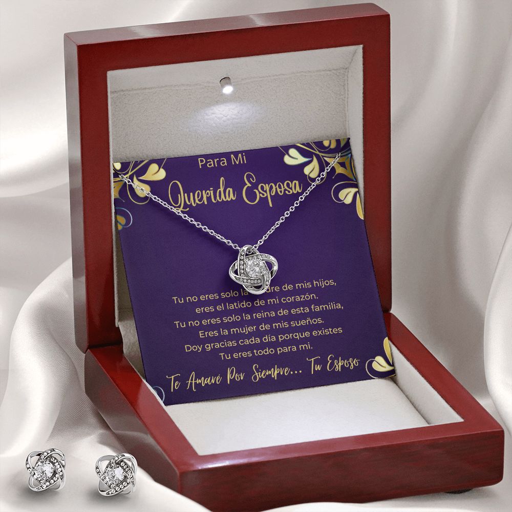 Set de Regalo Para Esposa de Aniversario Cumpleaños o Dia De las Madres Collar Joyeria Para Mujer