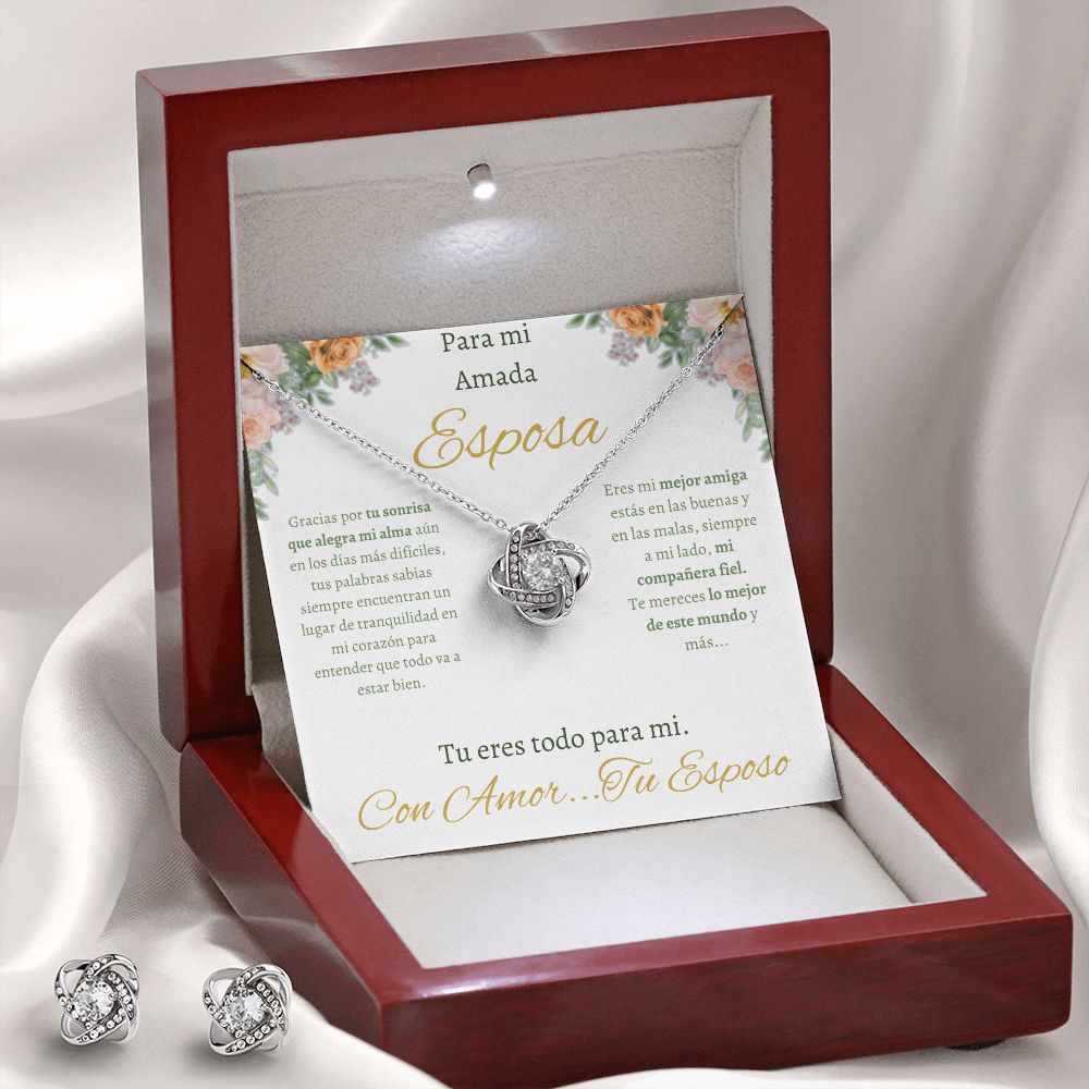Set De Regalo Para Esposa Collar y Aros Para Mujer