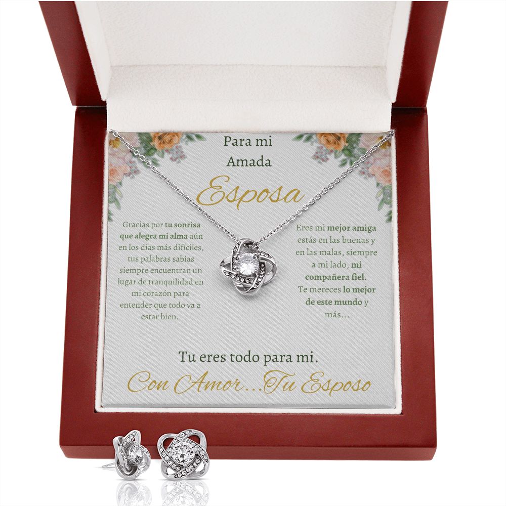 Set De Regalo Para Esposa Collar y Aros Para Mujer