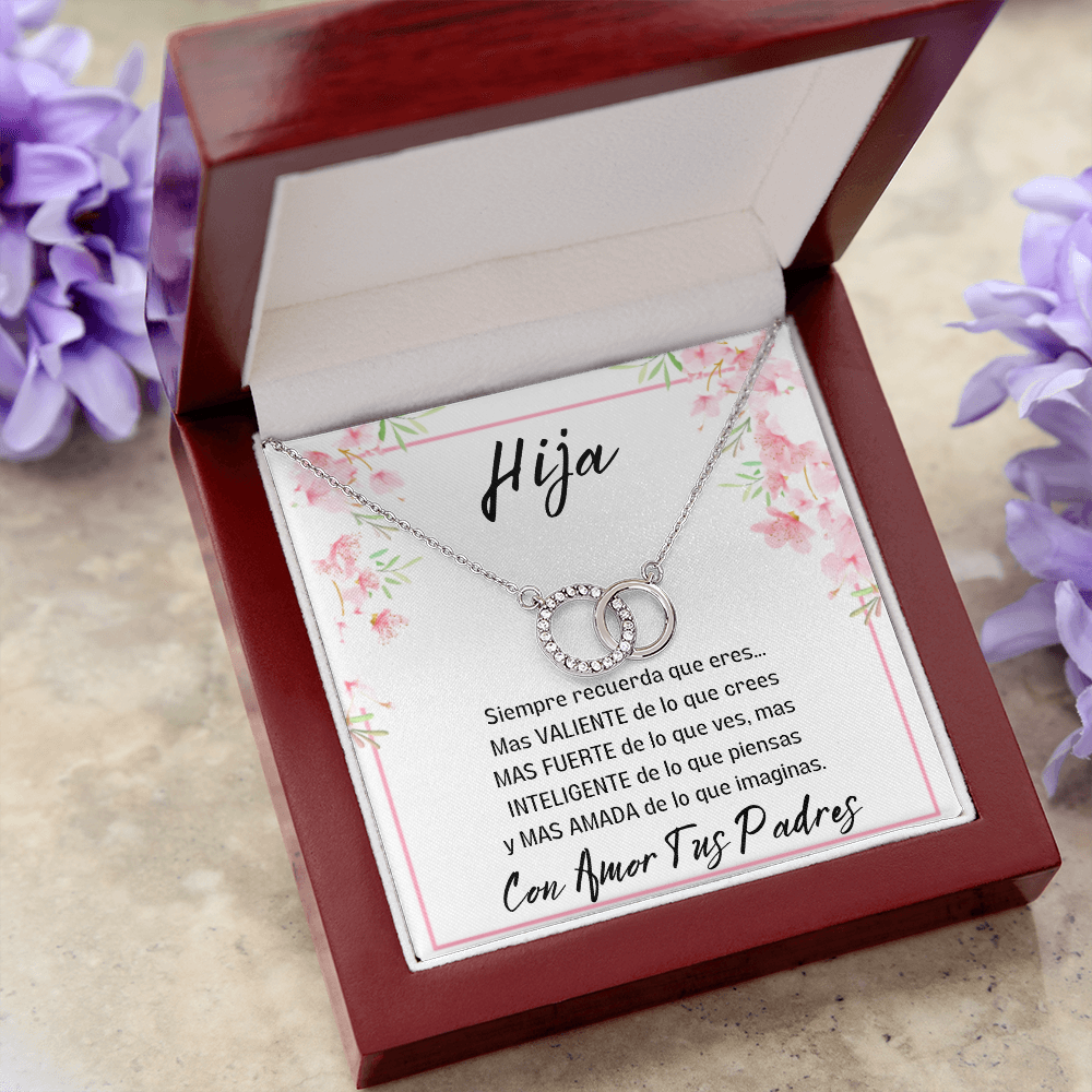 Regalo de Mamá y Papá Para Hija Joya Con Mensaje Idea De Regalo De Graduación