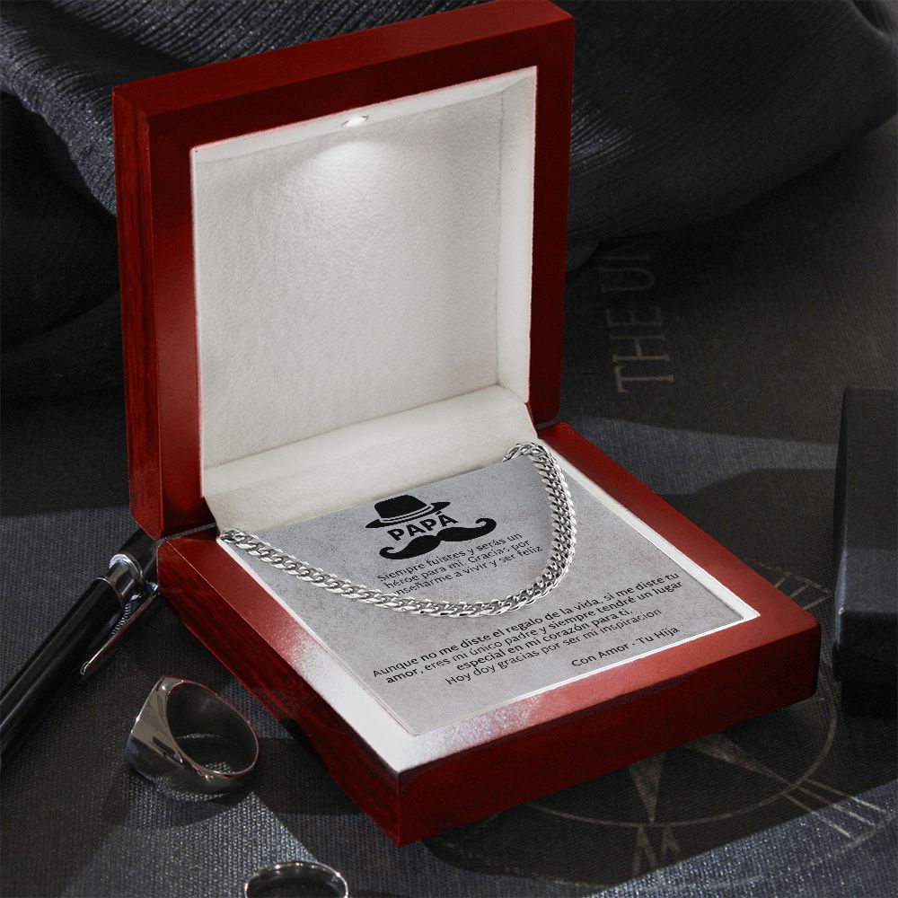 Regalo Para Papá de Hija Father and Daughter Necklace Gift Set