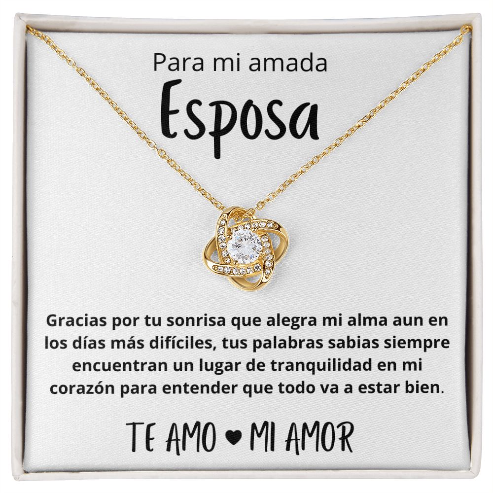 Regalo Para Esposa Gracias Por Tu Sonrisa Collar Con Mensaje Personalizado Para Mi Querida Esposa