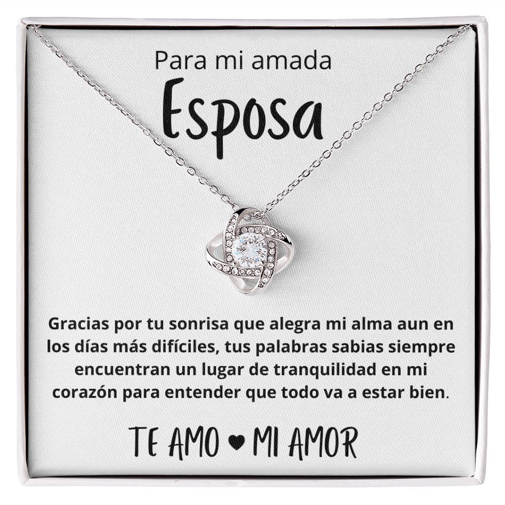 Regalo Para Esposa Gracias Por Tu Sonrisa Collar Con Mensaje Personalizado Para Mi Querida Esposa