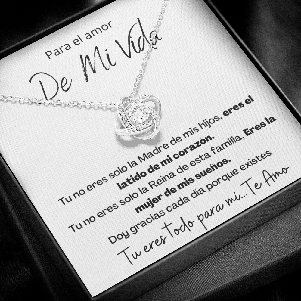 Regalo Para Esposa El Amor De Mi Vida Regalo Para Mujer Joya Collar Mensaje Personalizado Para Madre Joyería Para Mamá, Regalo Aniversario de Esposo Para Esposa