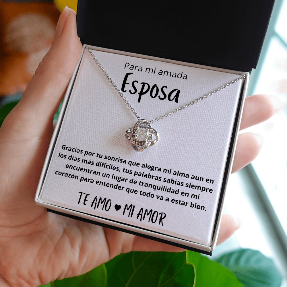 Regalo Para Esposa Gracias Por Tu Sonrisa Collar Con Mensaje Personalizado Para Mi Querida Esposa