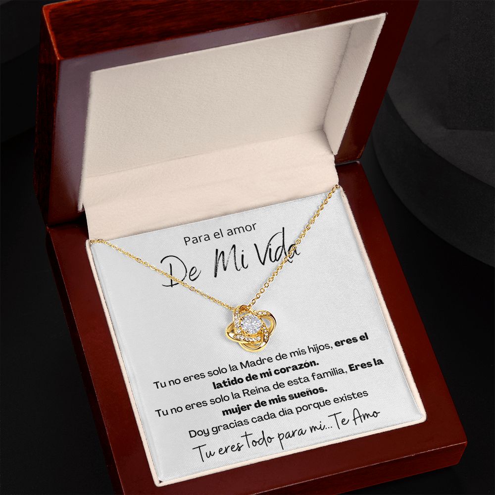 Regalo Para Esposa El Amor De Mi Vida Regalo Para Mujer Joya Collar Mensaje Personalizado Para Madre Joyería Para Mamá, Regalo Aniversario de Esposo Para Esposa