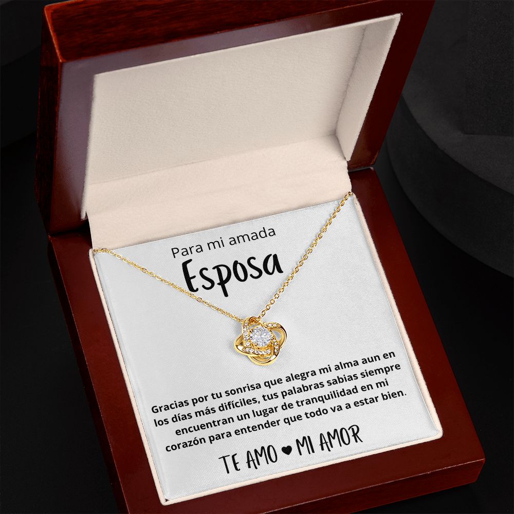 Regalo Para Esposa Gracias Por Tu Sonrisa Collar Con Mensaje Personalizado Para Mi Querida Esposa