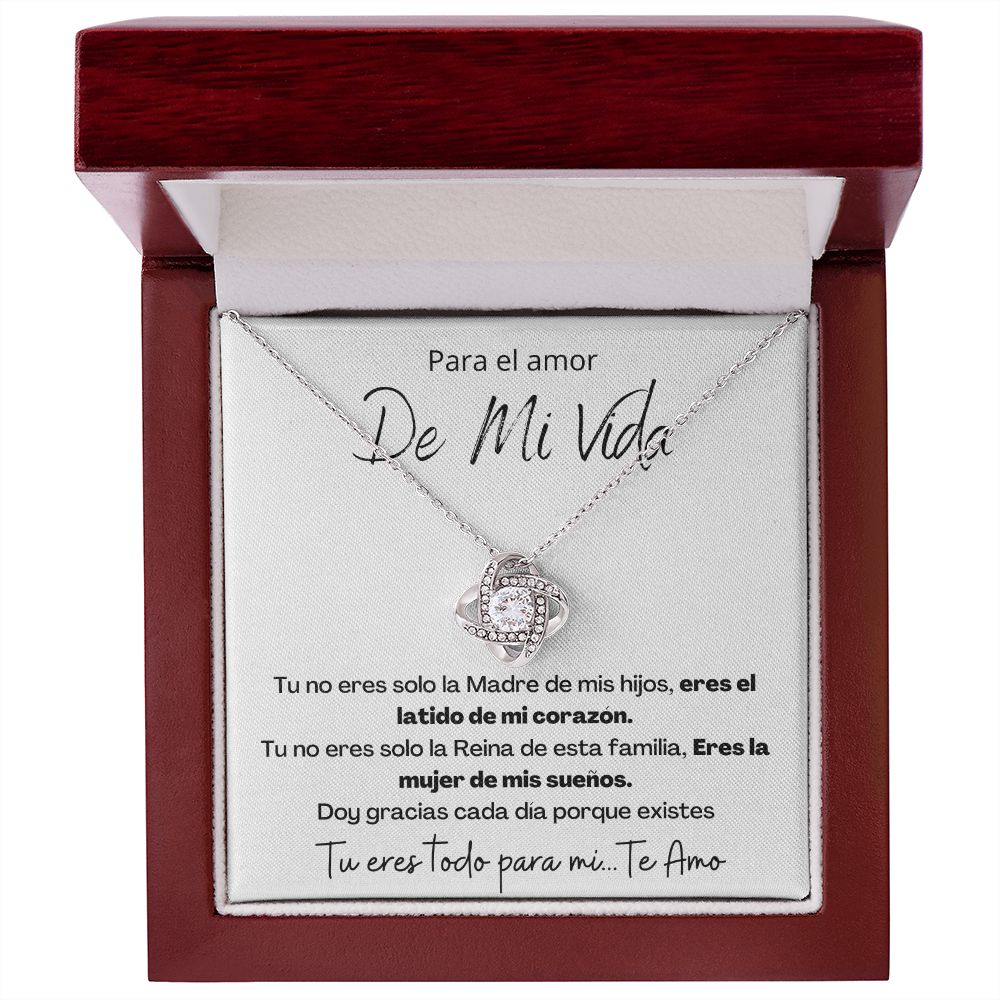 Regalo Para Esposa El Amor De Mi Vida Regalo Para Mujer Joya Collar Mensaje Personalizado Para Madre Joyería Para Mamá, Regalo Aniversario de Esposo Para Esposa