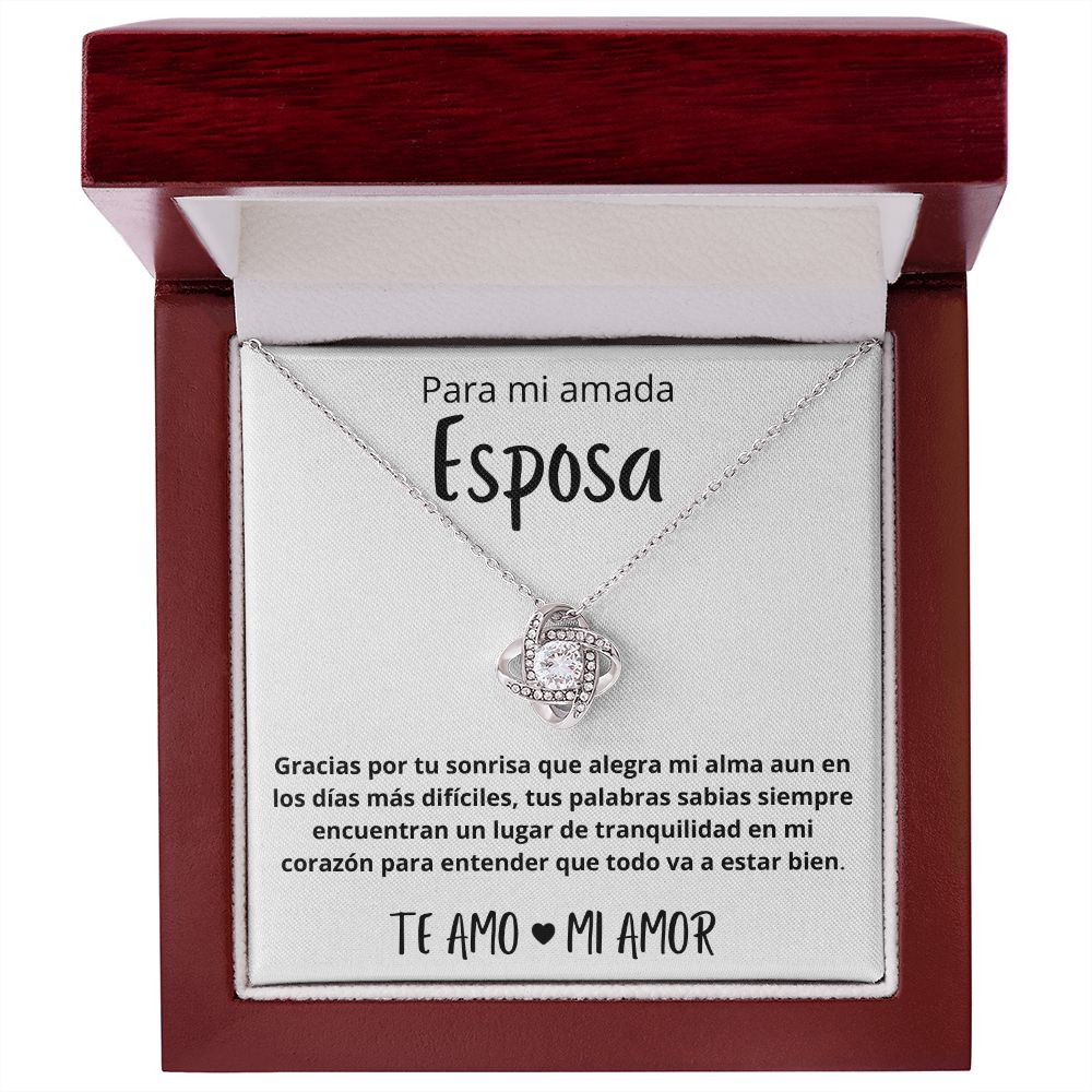 Regalo Para Esposa Gracias Por Tu Sonrisa Collar Con Mensaje Personalizado Para Mi Querida Esposa
