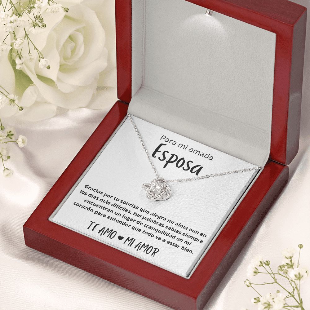 Regalo Para Esposa Gracias Por Tu Sonrisa Collar Con Mensaje Personalizado Para Mi Querida Esposa