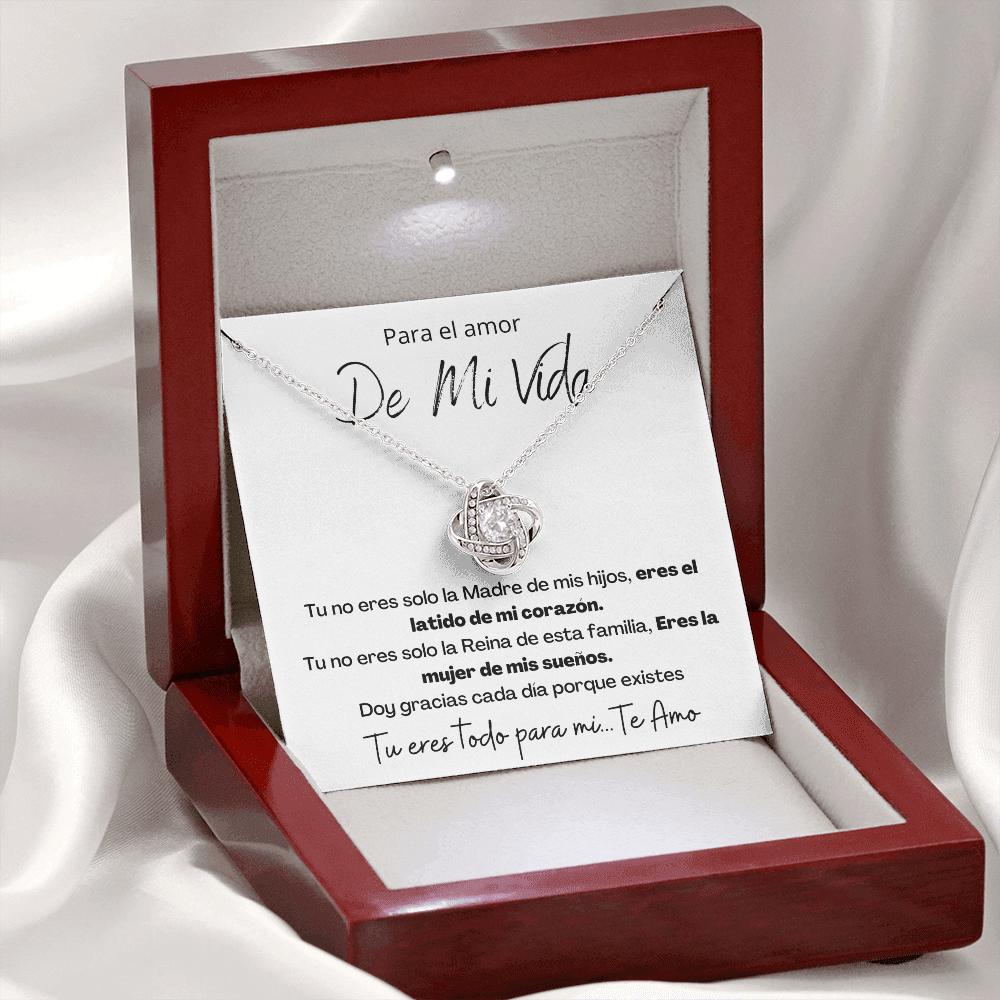 Regalo Para Esposa El Amor De Mi Vida Regalo Para Mujer Joya Collar Mensaje Personalizado Para Madre Joyería Para Mamá, Regalo Aniversario de Esposo Para Esposa