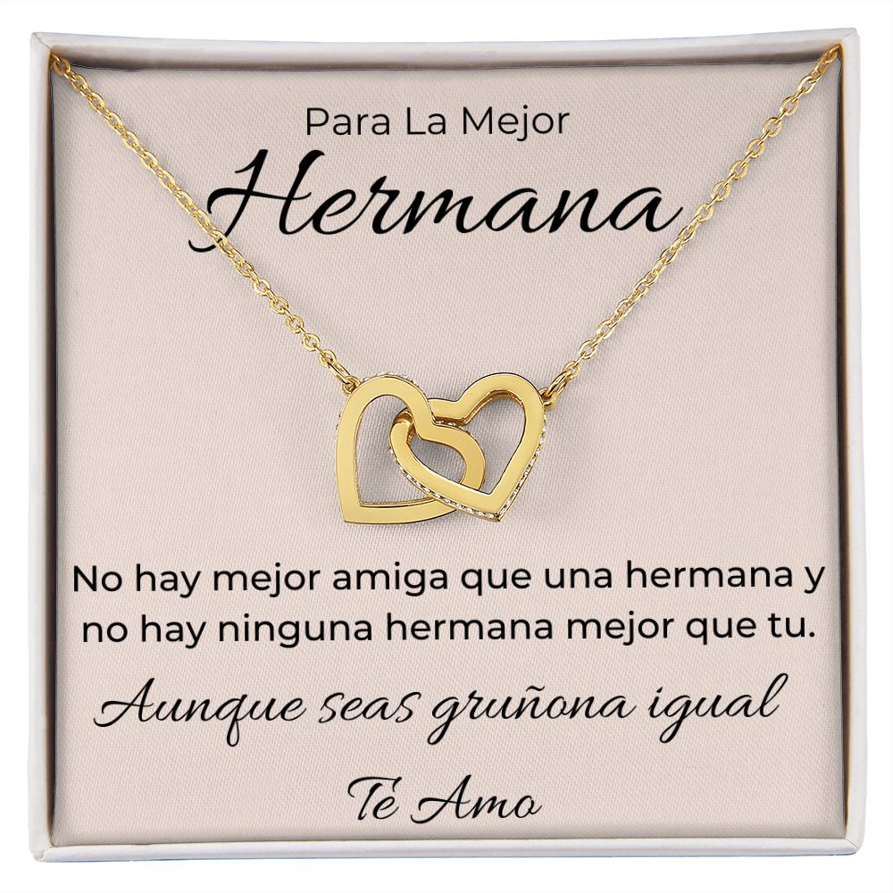 Regalo Para Hermana No Hay Mejor Amiga Que Una Hermana Collar de Corazones Etrelazados Joyeria De Mujer Regalo De Cumpleano Para Hermana
