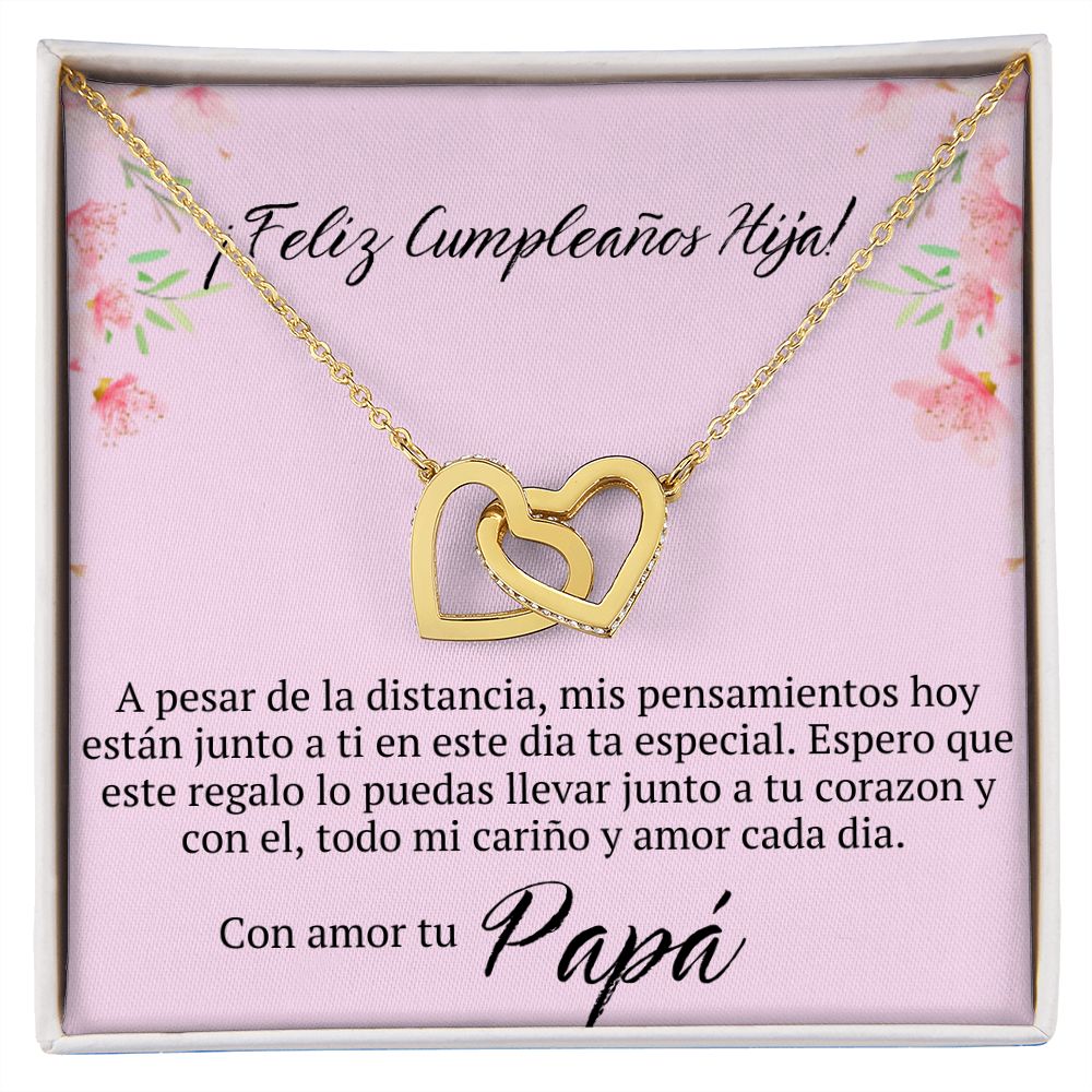 Regalo de Cumpleanos Para Hija a la Distancia Colllar De Corazones Para Mujer Joya Regalo de Papa a Hija