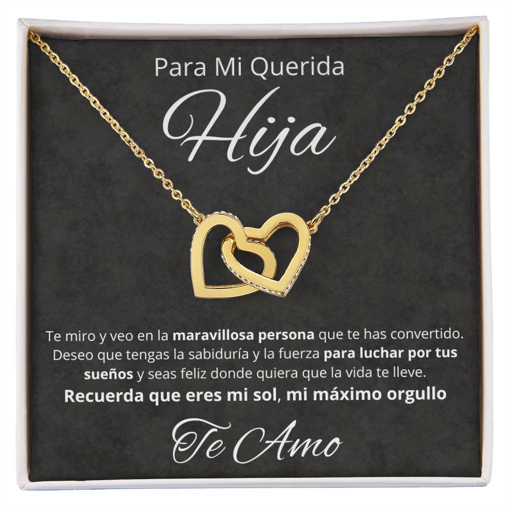 Para Mi Querida Hija Con Amor Regalo Para Mujer Joya Collar Mensaje Personalizado Para Hija Joyería Para Hija De Mamá, Regalo Aniversario de Padre Para Hija