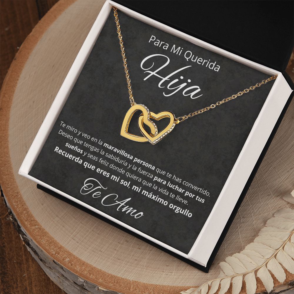 Para Mi Querida Hija Con Amor Regalo Para Mujer Joya Collar Mensaje Personalizado Para Hija Joyería Para Hija De Mamá, Regalo Aniversario de Padre Para Hija