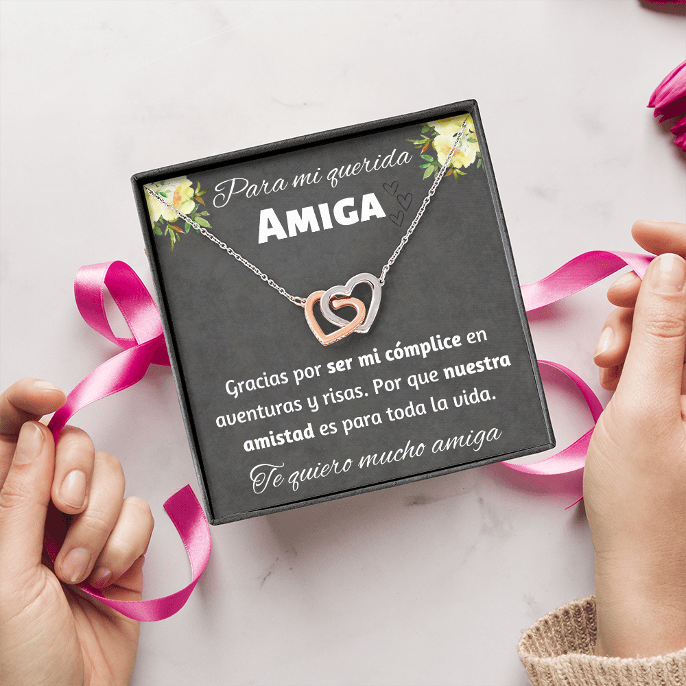 Regalo Para Amiga Collar de Corazones Joya Para Mujer Regalo Cumpleaños Para Mejor Amiga