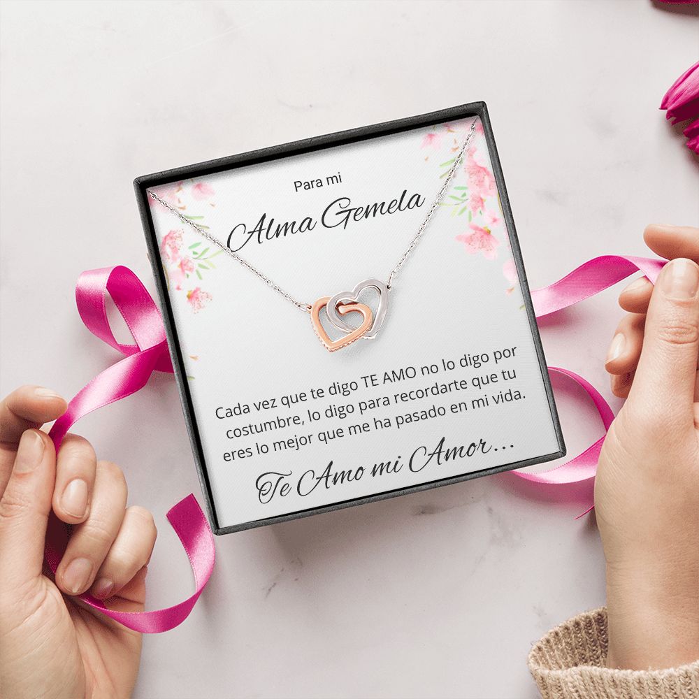 Regalo Esposa Novia Para Mi Alma Gemela Collar De Corazones
