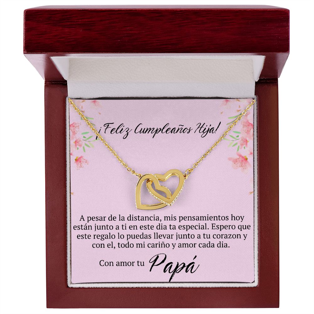 Regalo de Cumpleanos Para Hija a la Distancia Colllar De Corazones Para Mujer Joya Regalo de Papa a Hija
