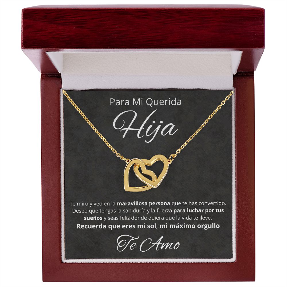 Para Mi Querida Hija Con Amor Regalo Para Mujer Joya Collar Mensaje Personalizado Para Hija Joyería Para Hija De Mamá, Regalo Aniversario de Padre Para Hija