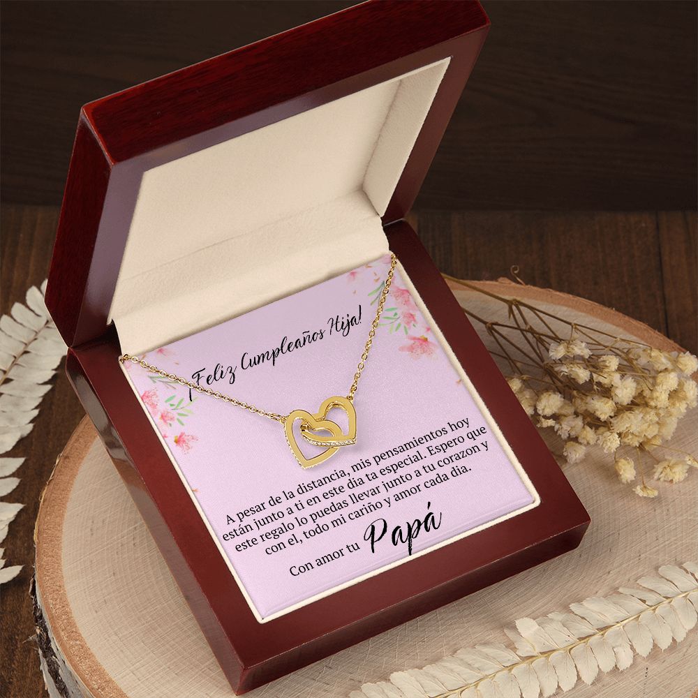 Regalo de Cumpleanos Para Hija a la Distancia Colllar De Corazones Para Mujer Joya Regalo de Papa a Hija