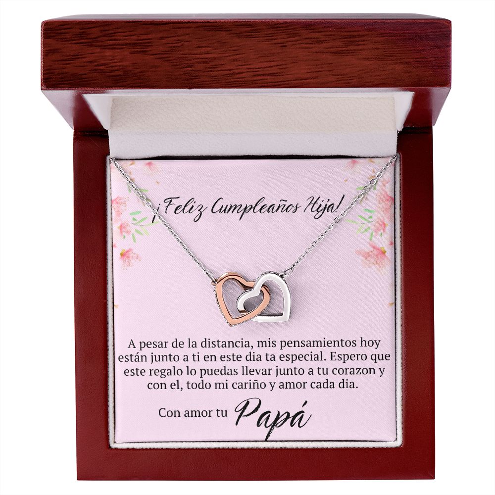 Regalo de Cumpleanos Para Hija a la Distancia Colllar De Corazones Para Mujer Joya Regalo de Papa a Hija