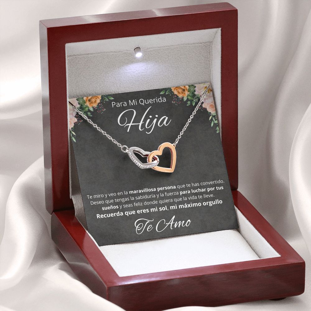 Regalo Para Mi Querida Hija Joya Cumpleaños Quinceañera Collar Mensaje Personalizado De Papa Para Hija Joyería Para Hija De Mamá