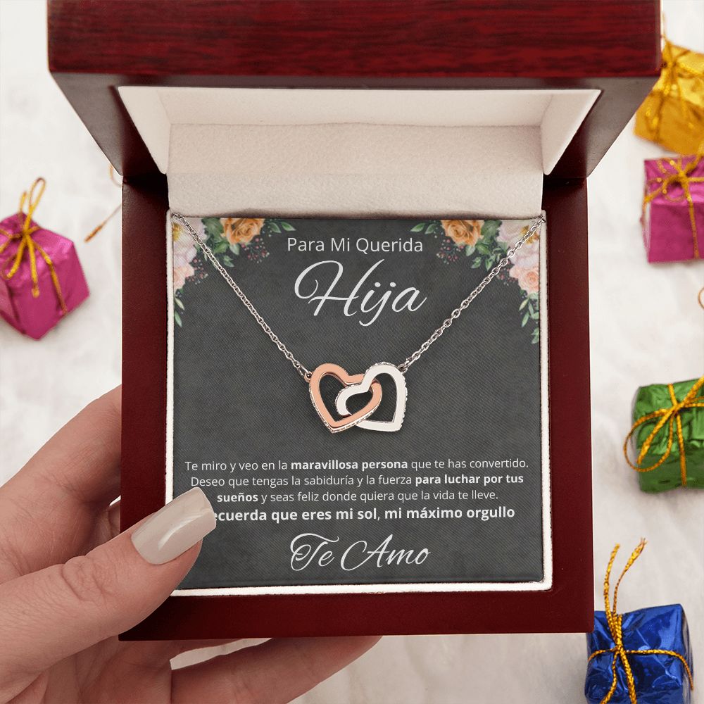 Regalo Para Mi Querida Hija Joya Cumpleaños Quinceañera Collar Mensaje Personalizado De Papa Para Hija Joyería Para Hija De Mamá