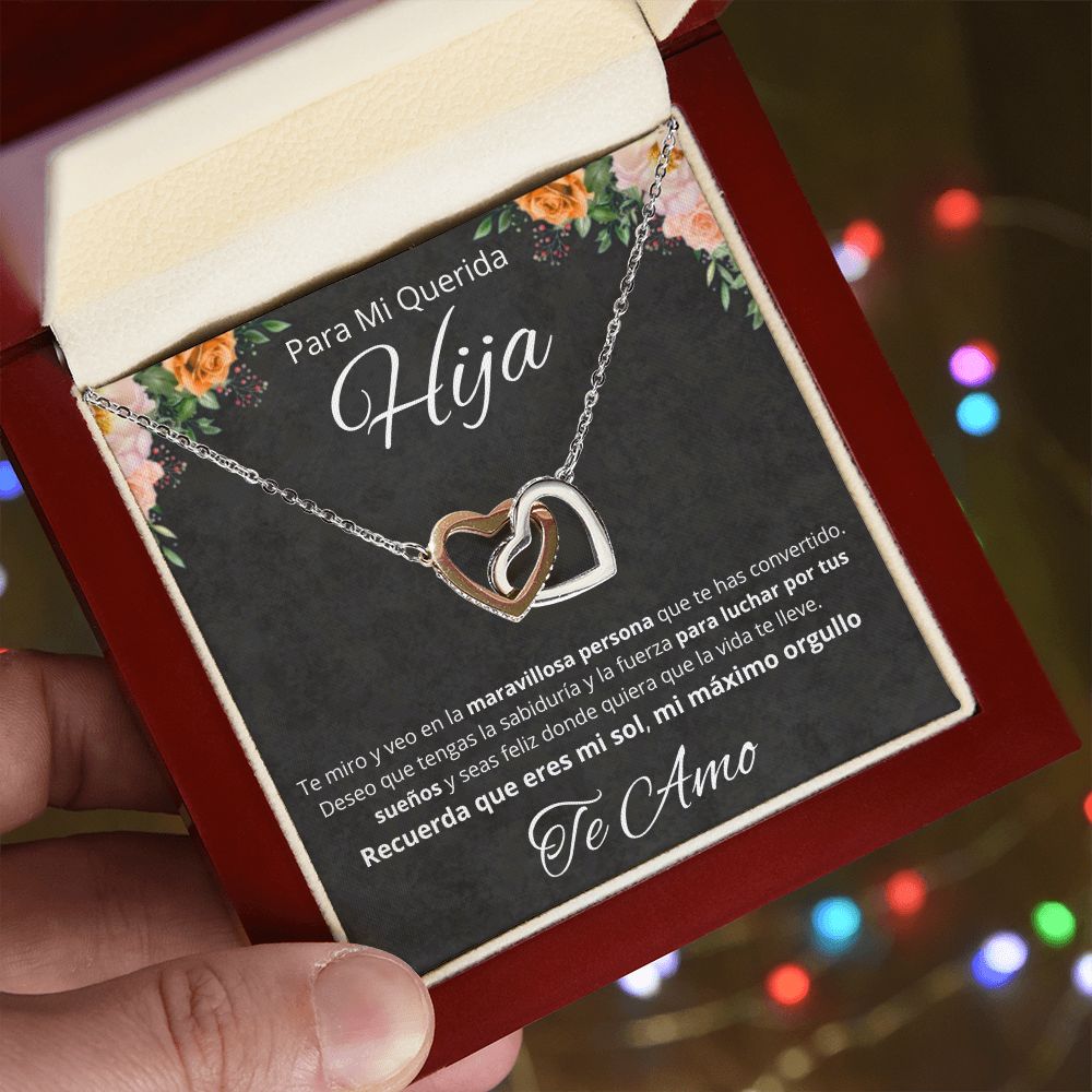 Regalo Para Mi Querida Hija Joya Cumpleaños Quinceañera Collar Mensaje Personalizado De Papa Para Hija Joyería Para Hija De Mamá
