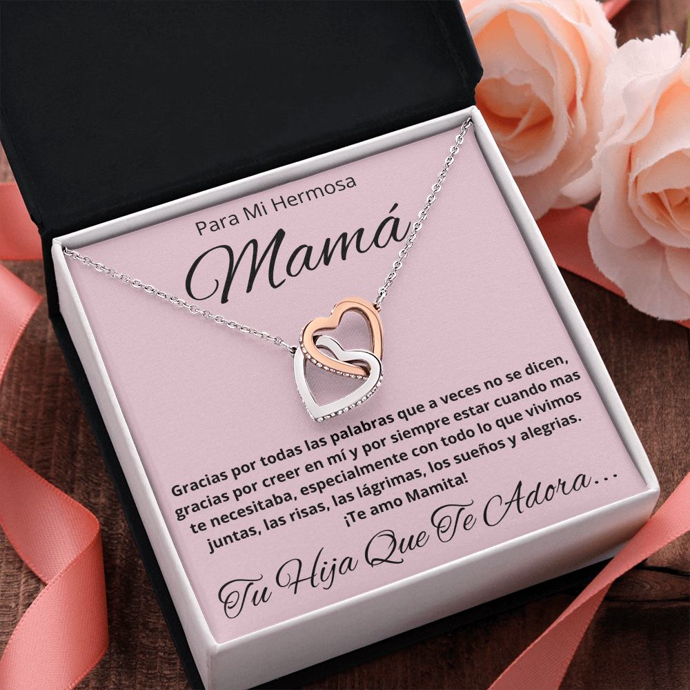 Regalos Para Mama De Cumpleaños.Te Amo Mama Collar Para Mujer Con Pendantes Joya de Corazones para Mamá Regalo de Hija Para Mamá Regalo de Aniversario Cumpleanos