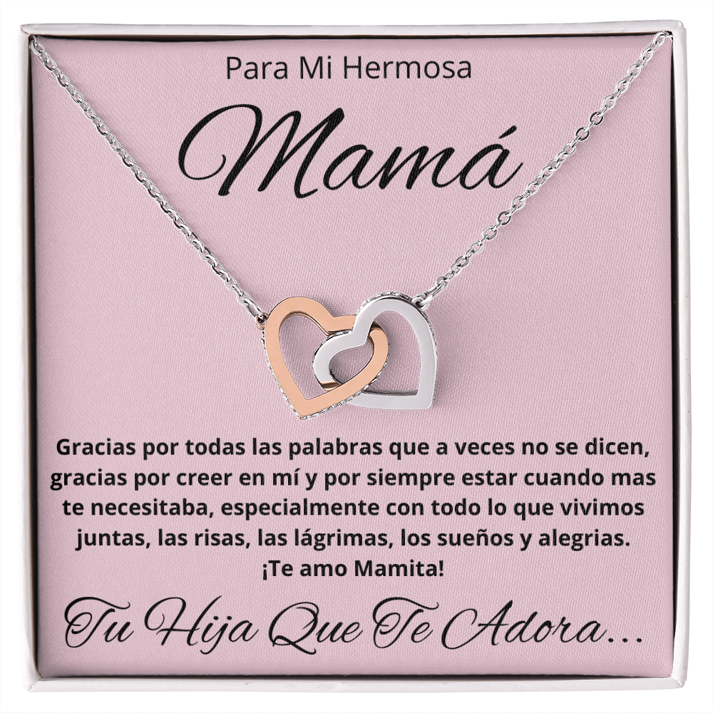 Regalos Para Mama De Cumpleaños.Te Amo Mama Collar Para Mujer Con Pendantes Joya de Corazones para Mamá Regalo de Hija Para Mamá Regalo de Aniversario Cumpleanos