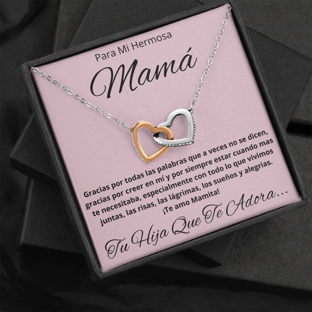 Regalos Para Mama De Cumpleaños.Te Amo Mama Collar Para Mujer Con Pendantes Joya de Corazones para Mamá Regalo de Hija Para Mamá Regalo de Aniversario Cumpleanos