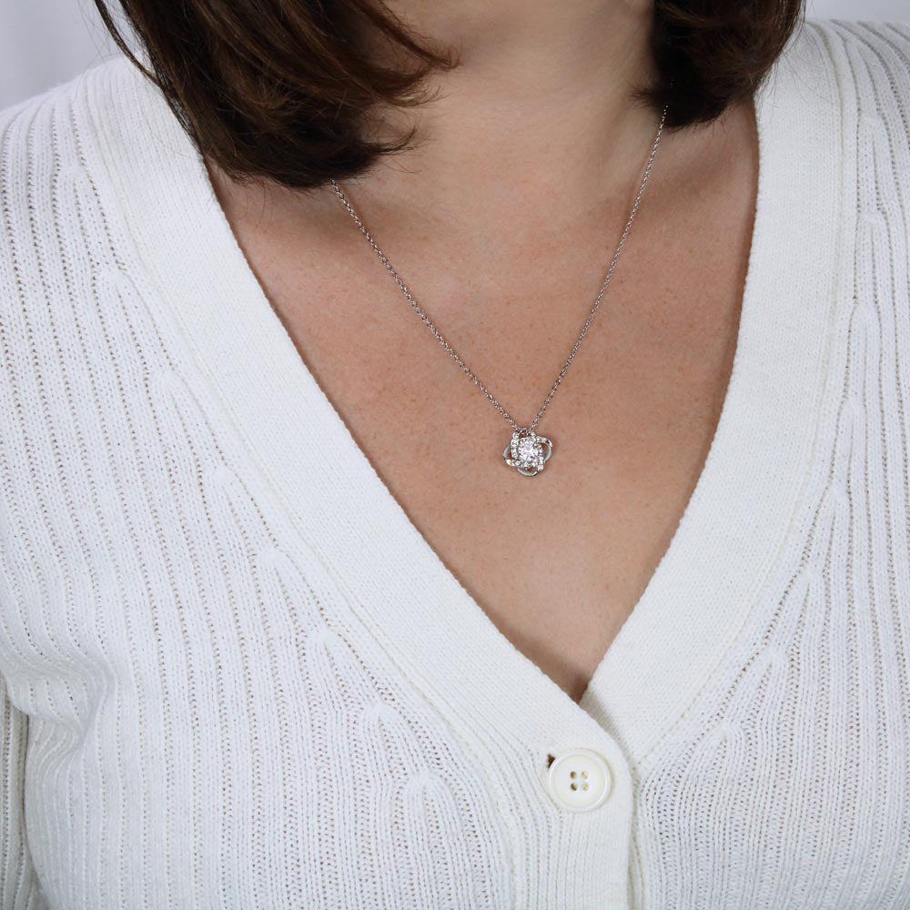 Gracias Abuelita Regalo Collar Oro Blanco De 14k