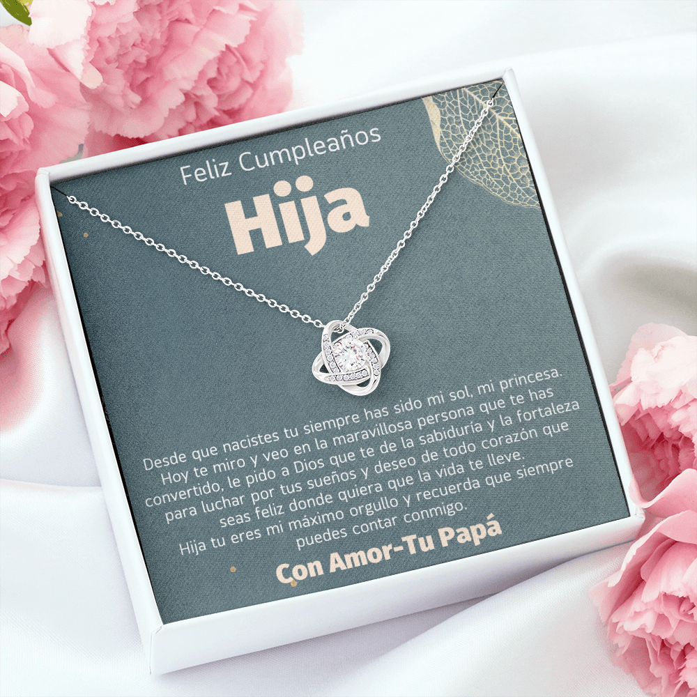 Regalo Para Una Hija Saludo de Cumpleaños de Papá Para Hija Collar Para Mujer