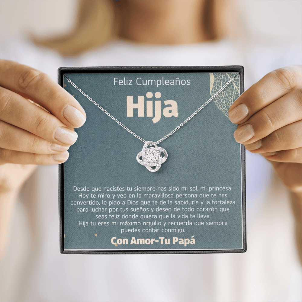 Regalo Para Una Hija Saludo de Cumpleaños de Papá Para Hija Collar Para Mujer