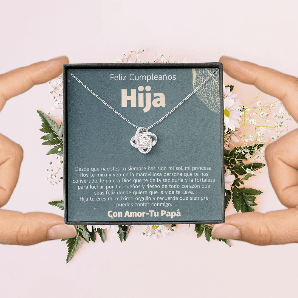 Regalo Para Una Hija Saludo de Cumpleaños de Papá Para Hija Collar Para Mujer