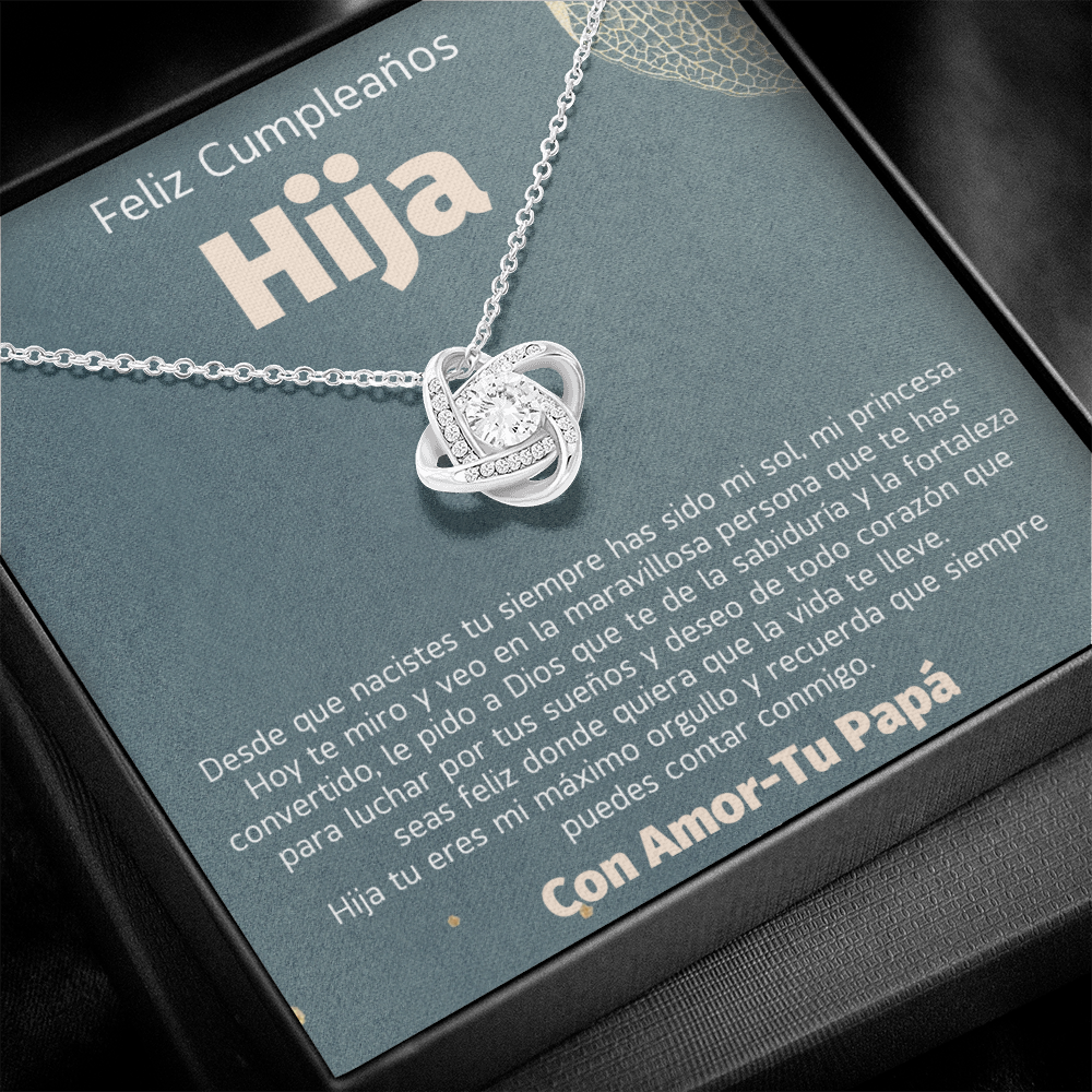 Regalo Para Una Hija Saludo de Cumpleaños de Papá Para Hija Collar Para Mujer