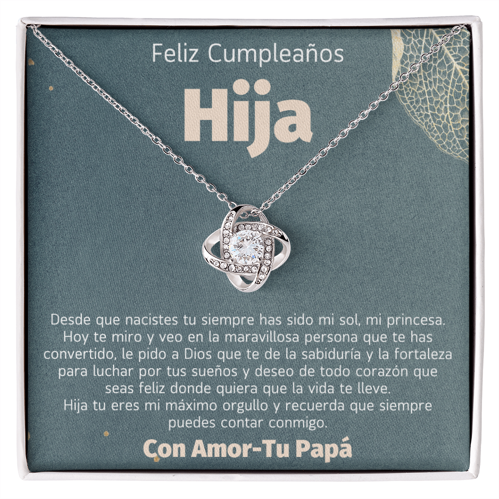 Regalo Para Una Hija Saludo de Cumpleaños de Papá Para Hija Collar Para Mujer