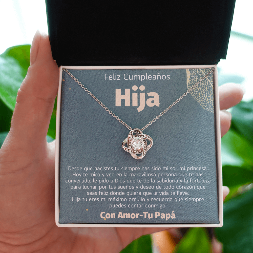 Regalo Para Una Hija Saludo de Cumpleaños de Papá Para Hija Collar Para Mujer