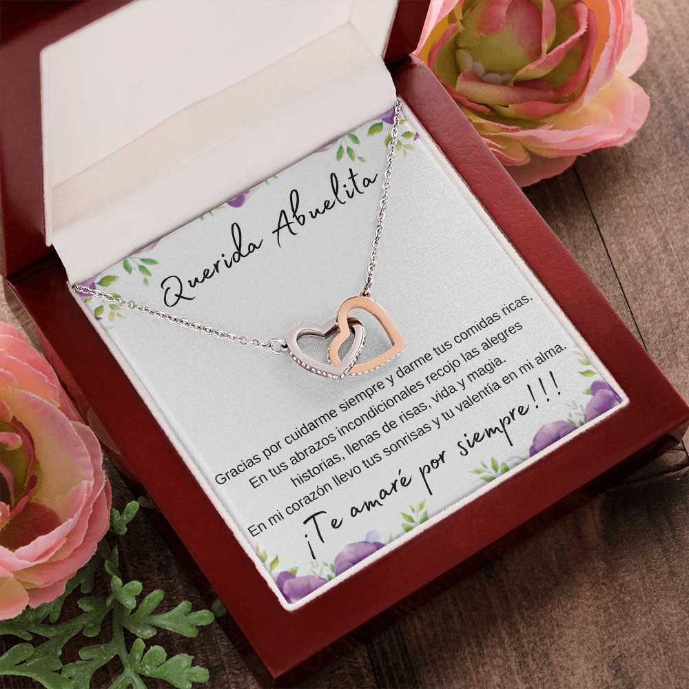 Para Mi Querida Abuelita Regalo Joyeria Collar de Corazones