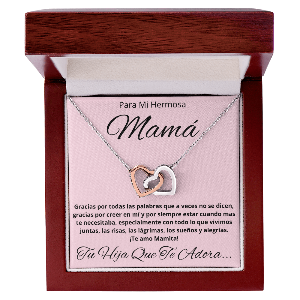 Regalos Para Mama De Cumpleaños.Te Amo Mama Collar Para Mujer Con Pendantes Joya de Corazones para Mamá Regalo de Hija Para Mamá Regalo de Aniversario Cumpleanos