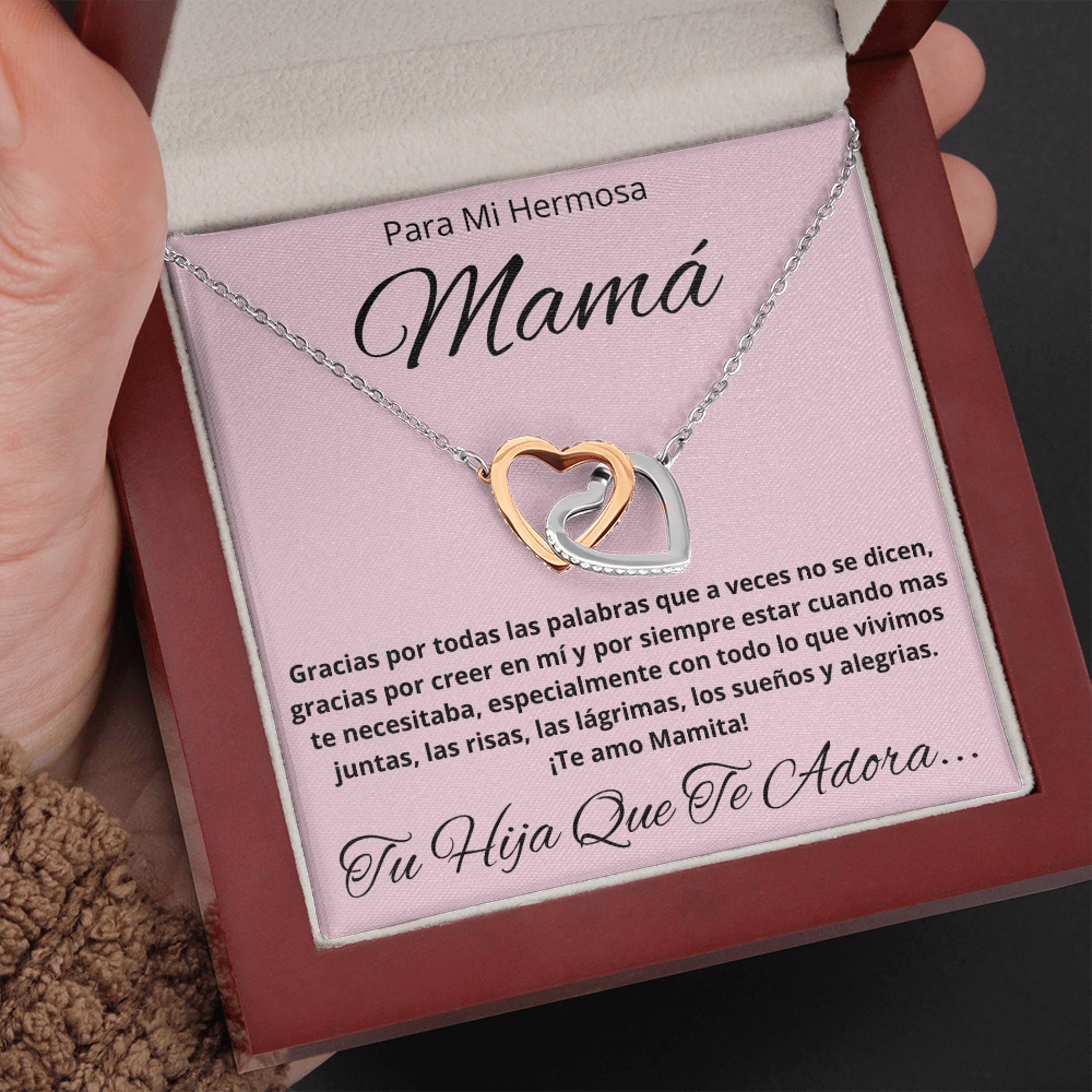 Regalos Para Mama De Cumpleaños.Te Amo Mama Collar Para Mujer Con Pendantes Joya de Corazones para Mamá Regalo de Hija Para Mamá Regalo de Aniversario Cumpleanos