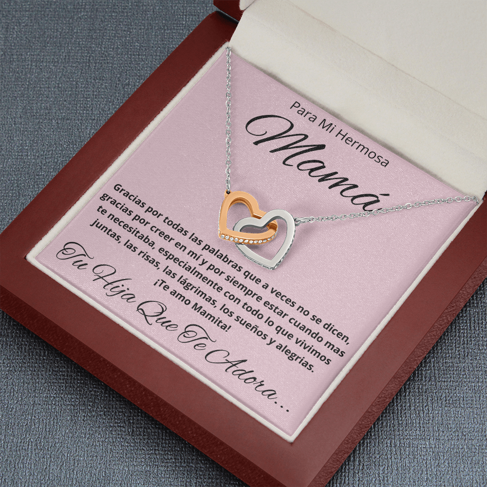 Regalos Para Mama De Cumpleaños.Te Amo Mama Collar Para Mujer Con Pendantes Joya de Corazones para Mamá Regalo de Hija Para Mamá Regalo de Aniversario Cumpleanos