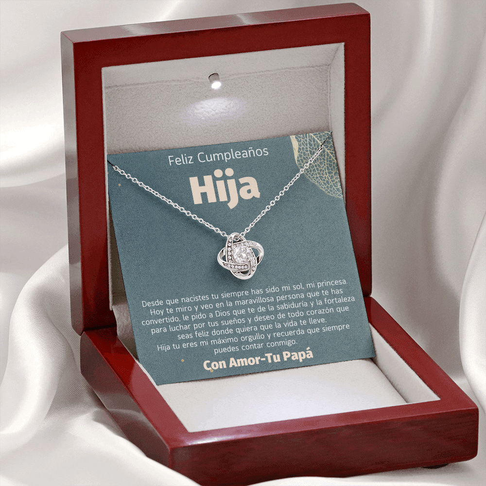 Regalo Para Una Hija Saludo de Cumpleaños de Papá Para Hija Collar Para Mujer