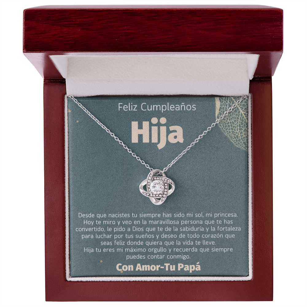 Regalo Para Una Hija Saludo de Cumpleaños de Papá Para Hija Collar Para Mujer