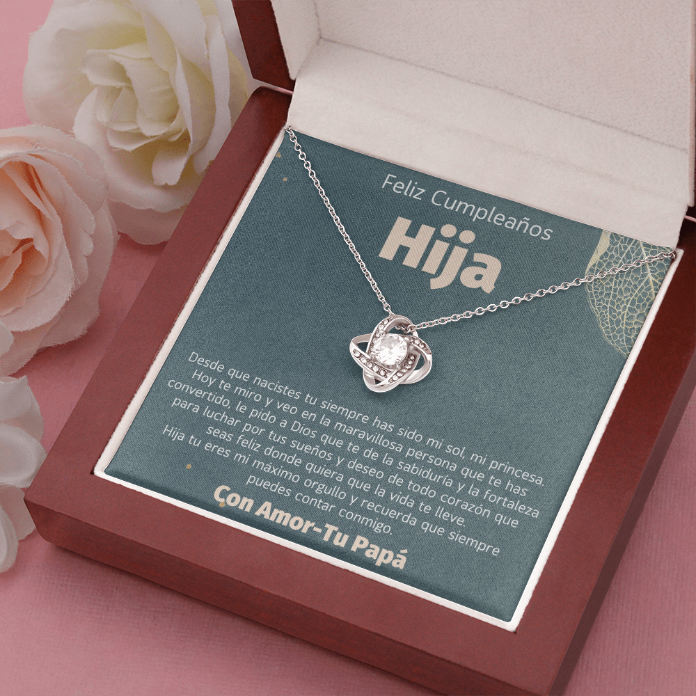 Regalo Para Una Hija Saludo de Cumpleaños de Papá Para Hija Collar Para Mujer